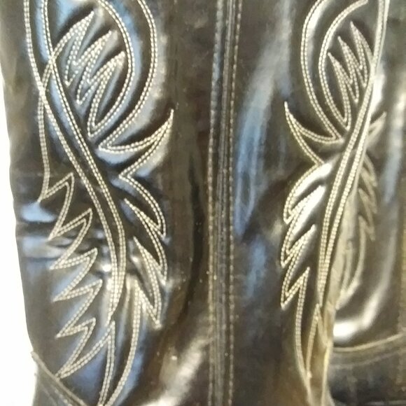 Black BRONCO Cowboy Boots Men's Size 11 EE - 1920 - Picture 3 of 16